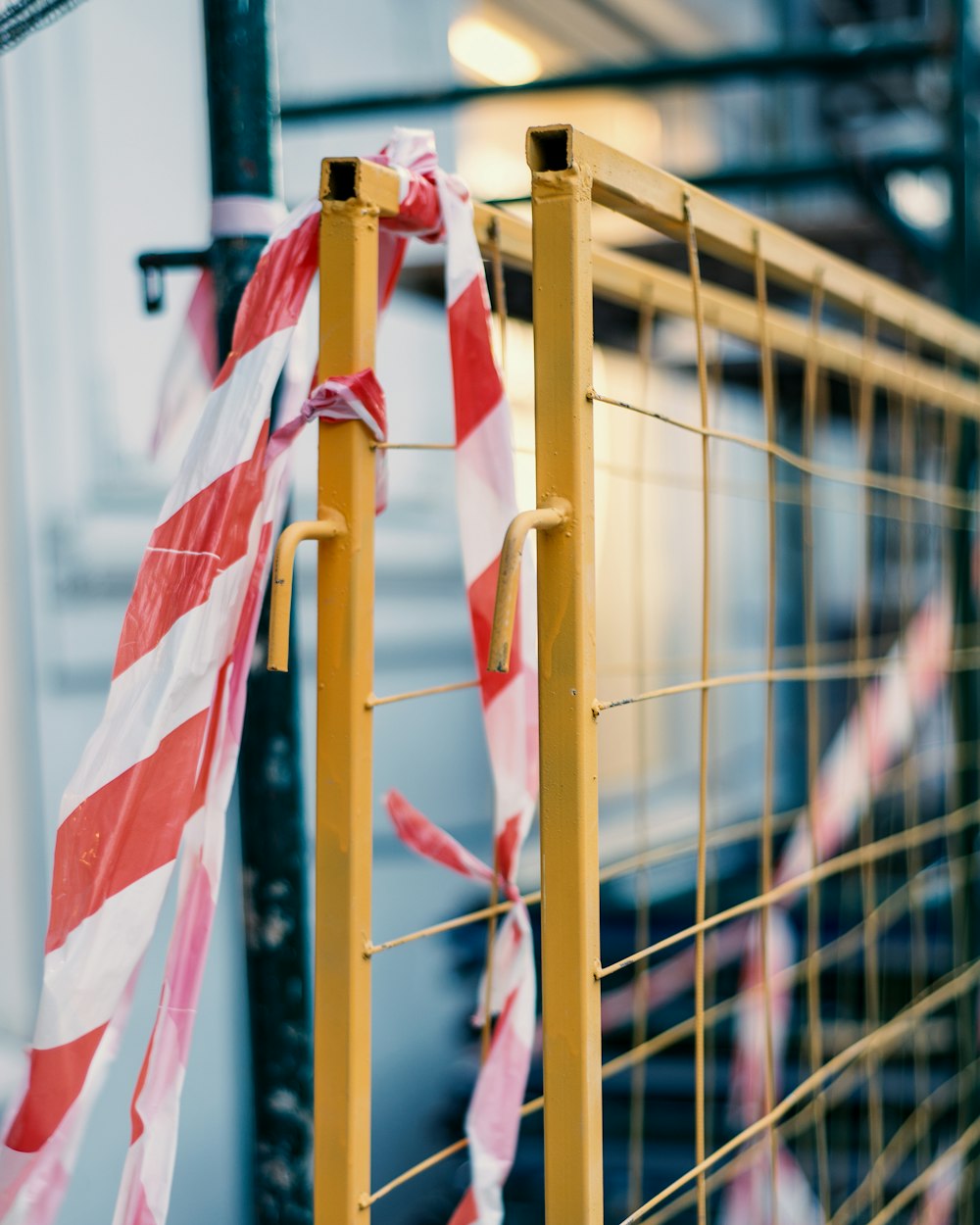 yellow red and white flags