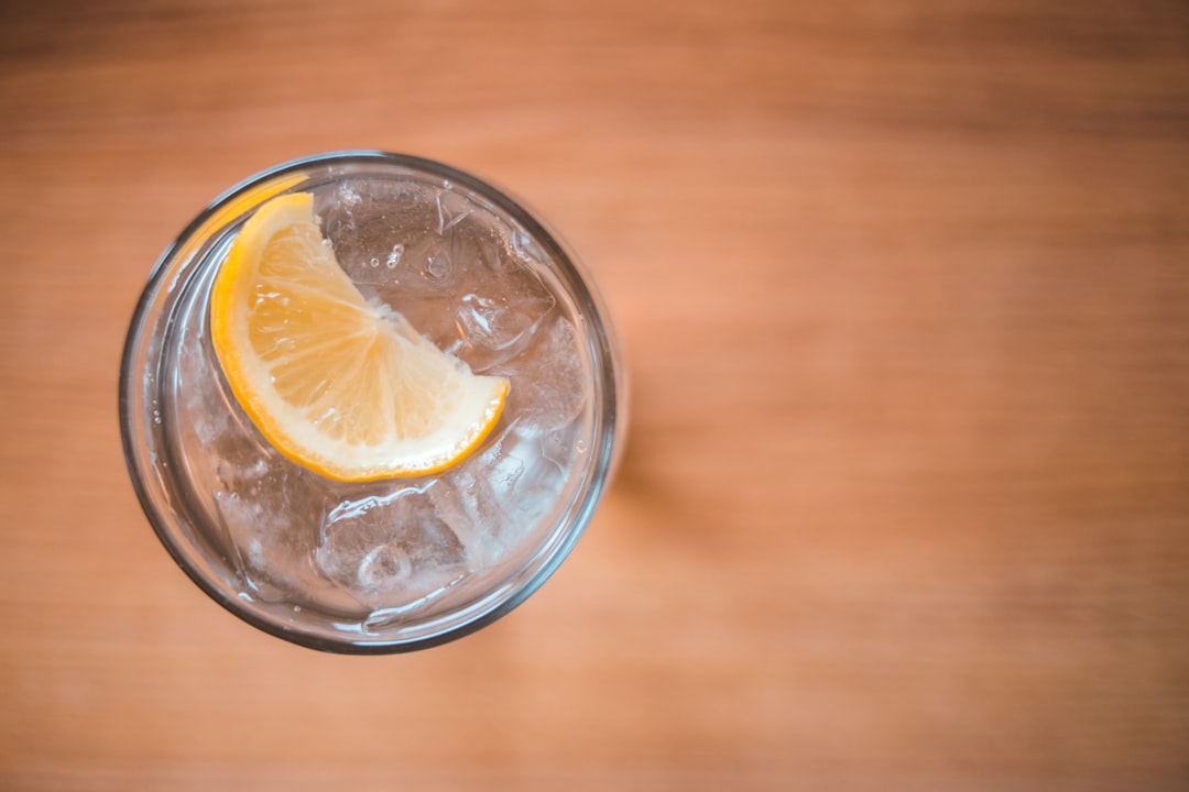 clear drinking glass with lemon juice