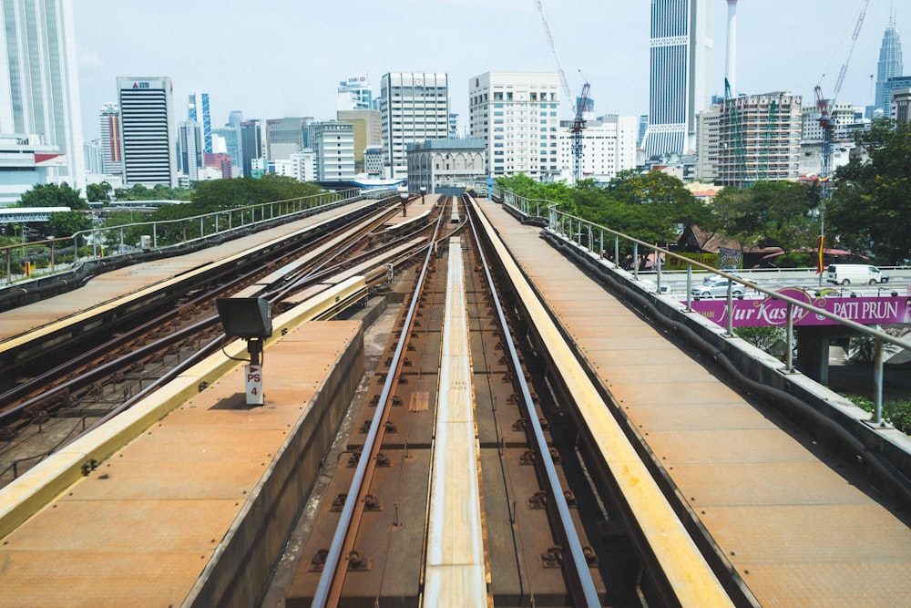 brown and gray train rail