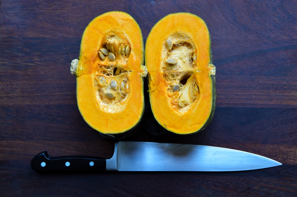 yellow and white sliced fruit on brown wooden table