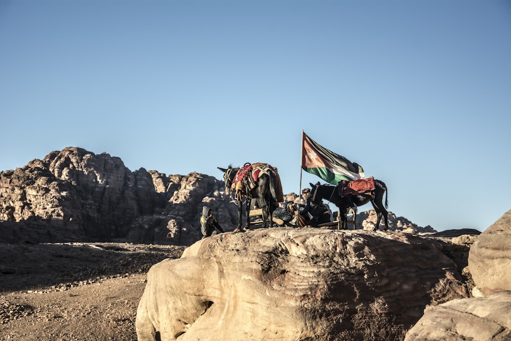 people on brown rock formation under blue sky during daytime