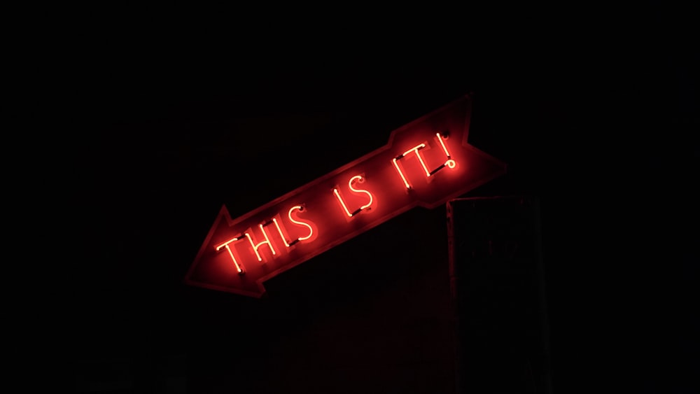 red and white love neon light signage