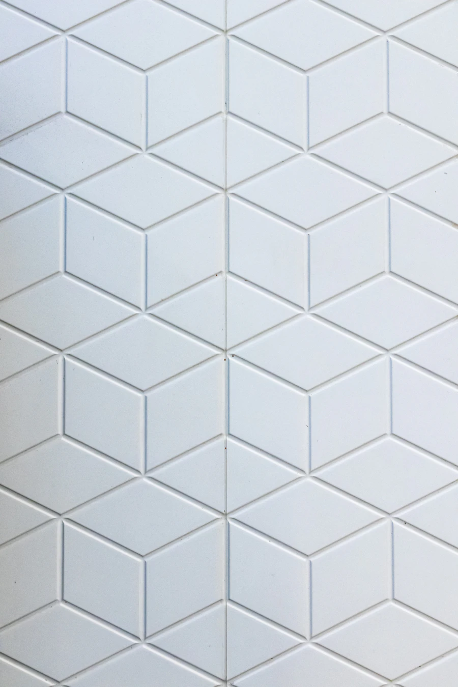 Matte White 3D Diamond Tile