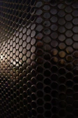 black and white round metal