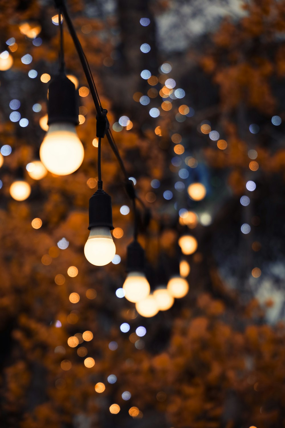 ampoule blanche allumée pendant la nuit