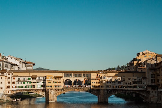 brown concrete bridge over river during daytime in Ponte Vecchio Italy