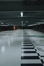 white and black pedestrian lane