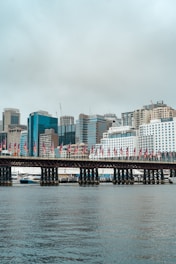 city skyline under white sky during daytime