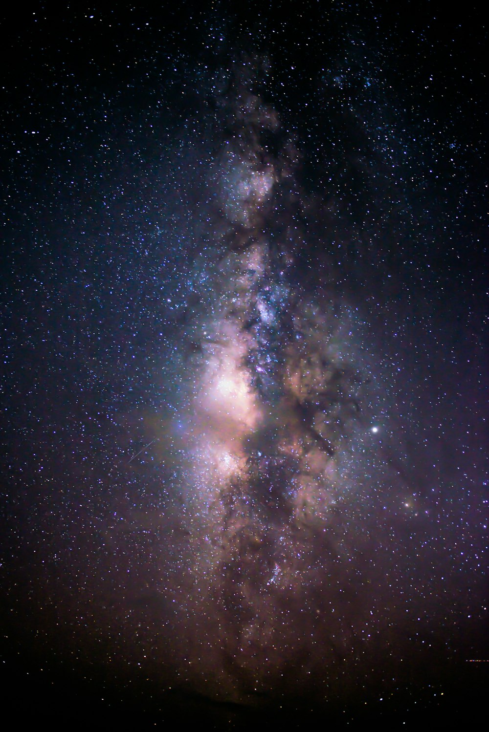 blue and white starry night sky