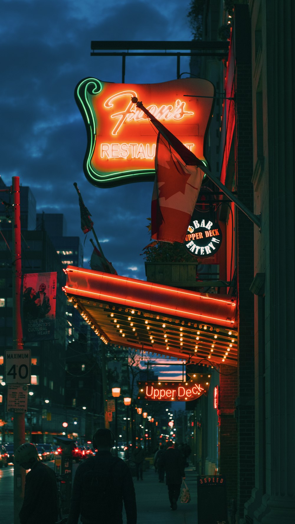 red and yellow neon signage