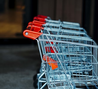 shopping cart on gray floor