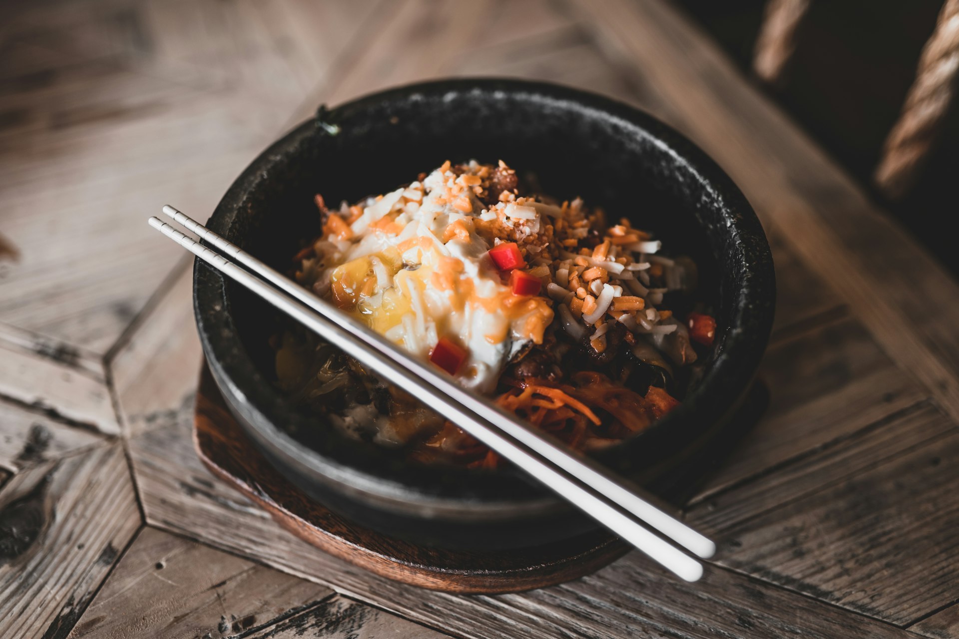 Japanese izakaya atmosphere with charcoal grill