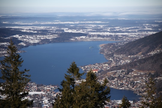 aerial view of city near body of water during daytime in Tegernsee Germany