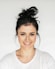 woman in white crew neck shirt smiling