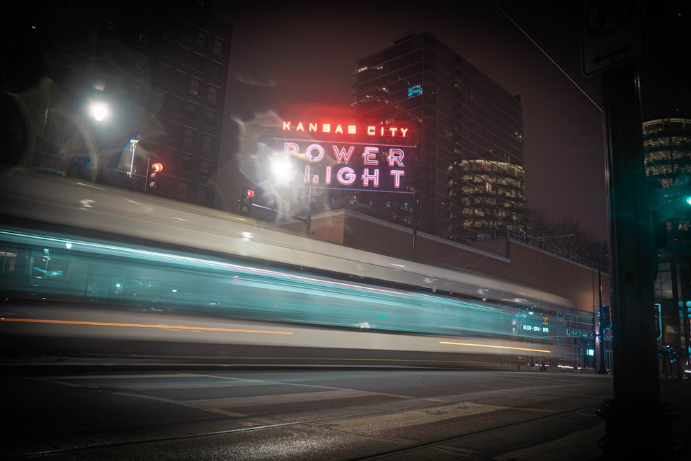 time lapse photography of city street during night time
