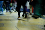 Close-up of feet in motion during an urban dance rehearsal