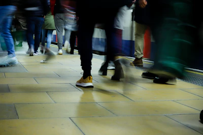 Close-up of feet in motion during an urban dance rehearsal