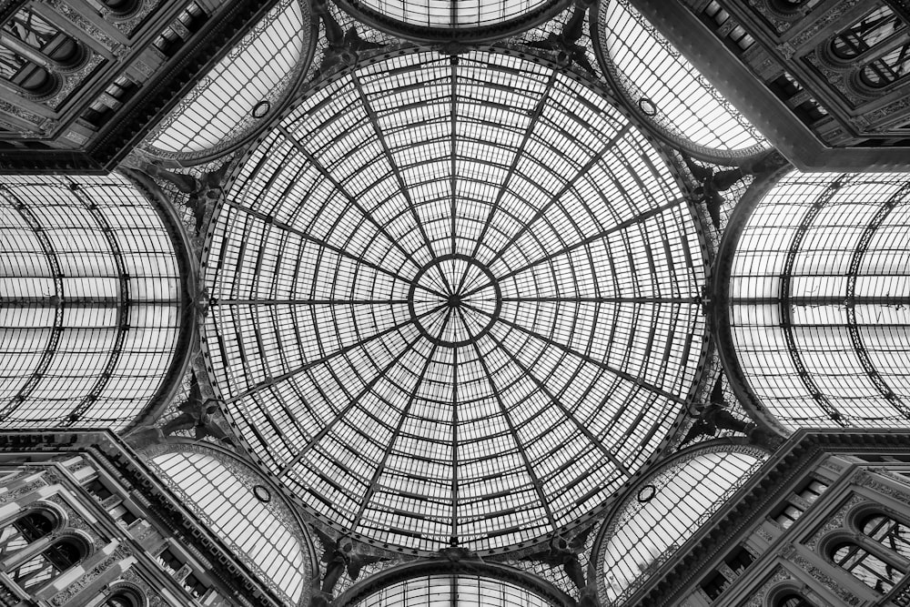 white and black ceiling with glass ceiling