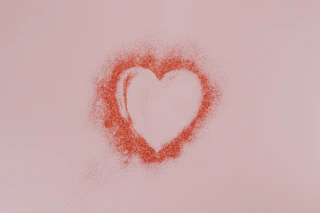 red and white heart shape illustration