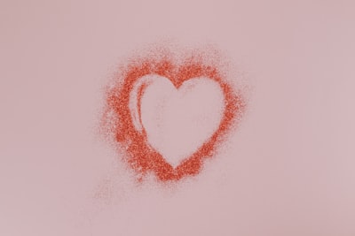red and white heart shape illustration valentine's day zoom background