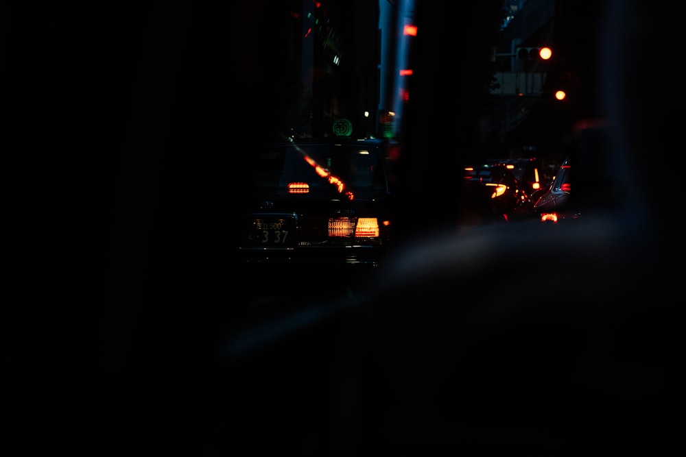 cars on road during night time