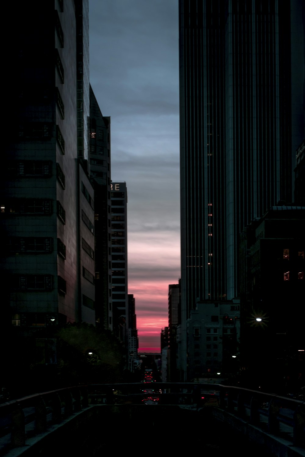 city buildings during night time