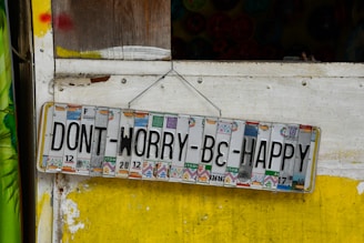 white and blue wooden signage