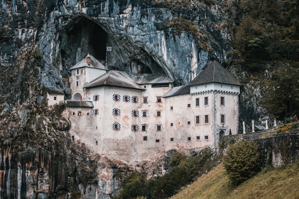 grey concrete building on hill