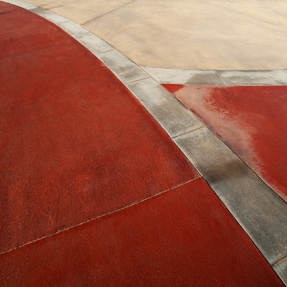 red white and gray concrete floor