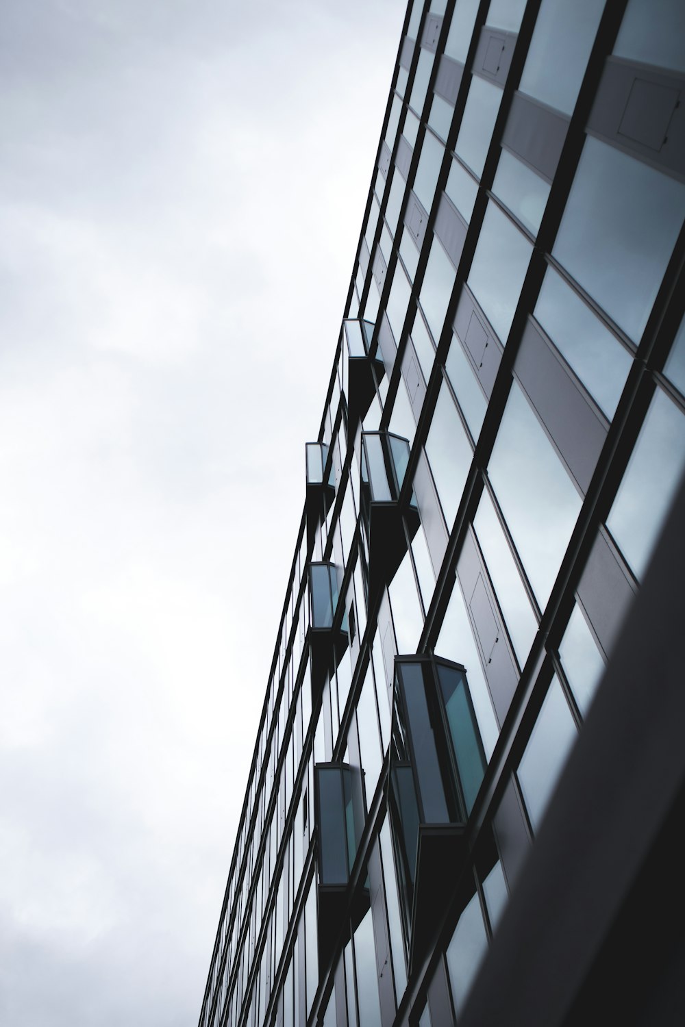 black and white concrete building