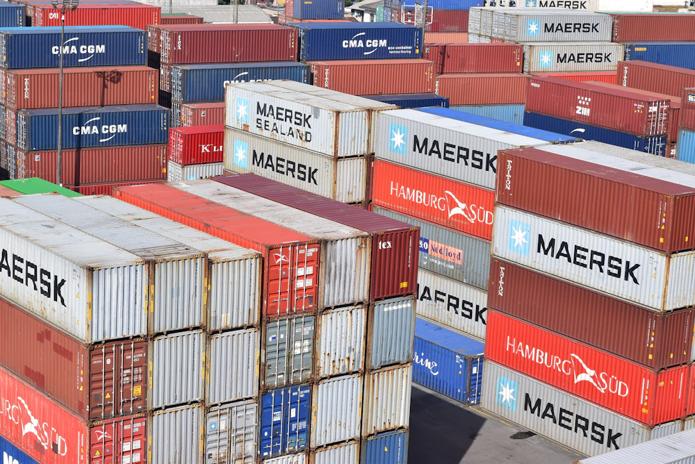 Shipping containers used as a logistics case placeholder