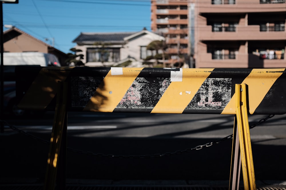 black and yellow car hood