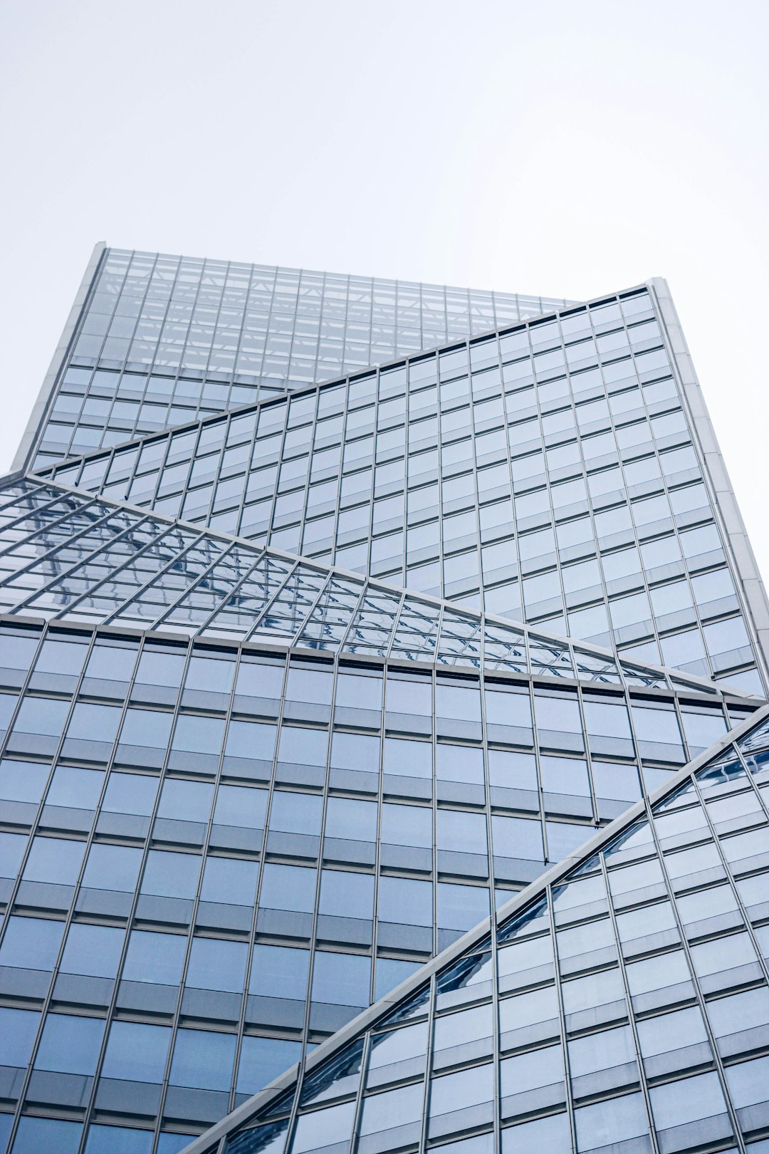 black and white glass building