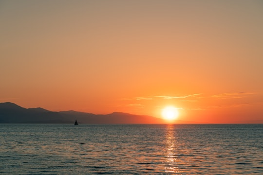 silhouette of mountain during sunset in Cap d'Antibes France