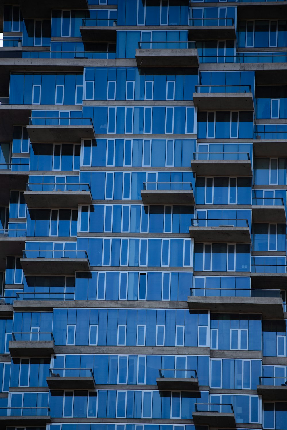 blue and white concrete building