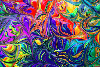 green purple and orange abstract painting