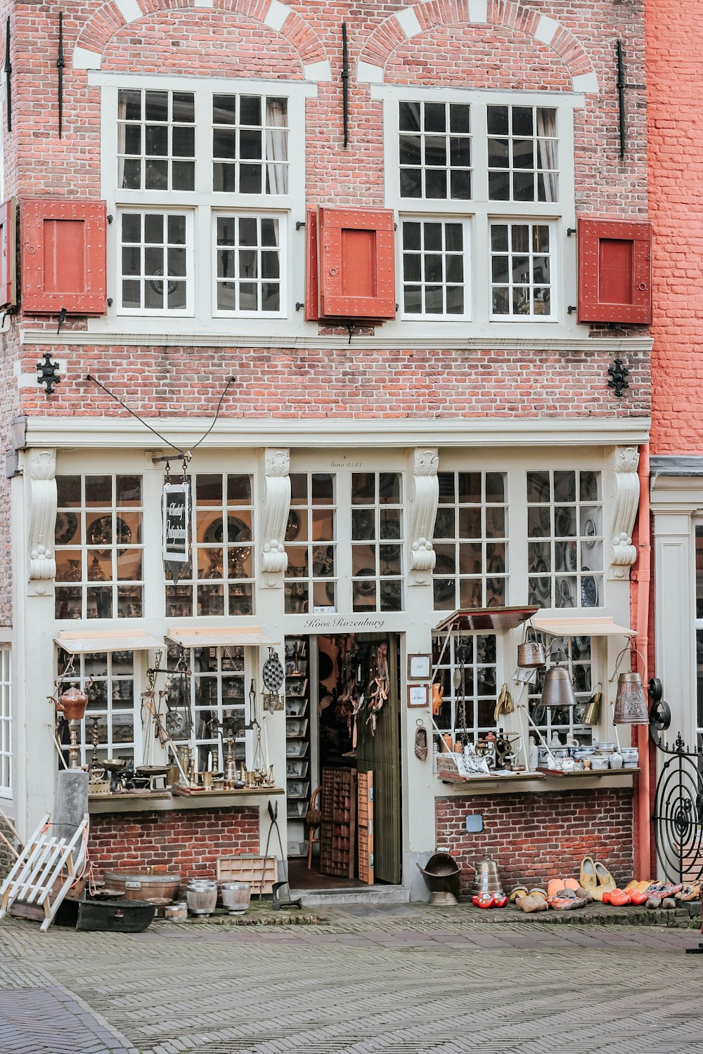 red and white concrete building