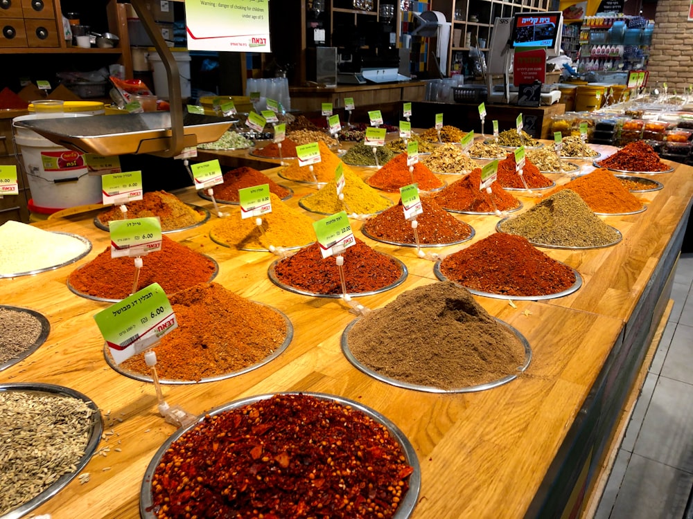 brown and red food on brown wooden table