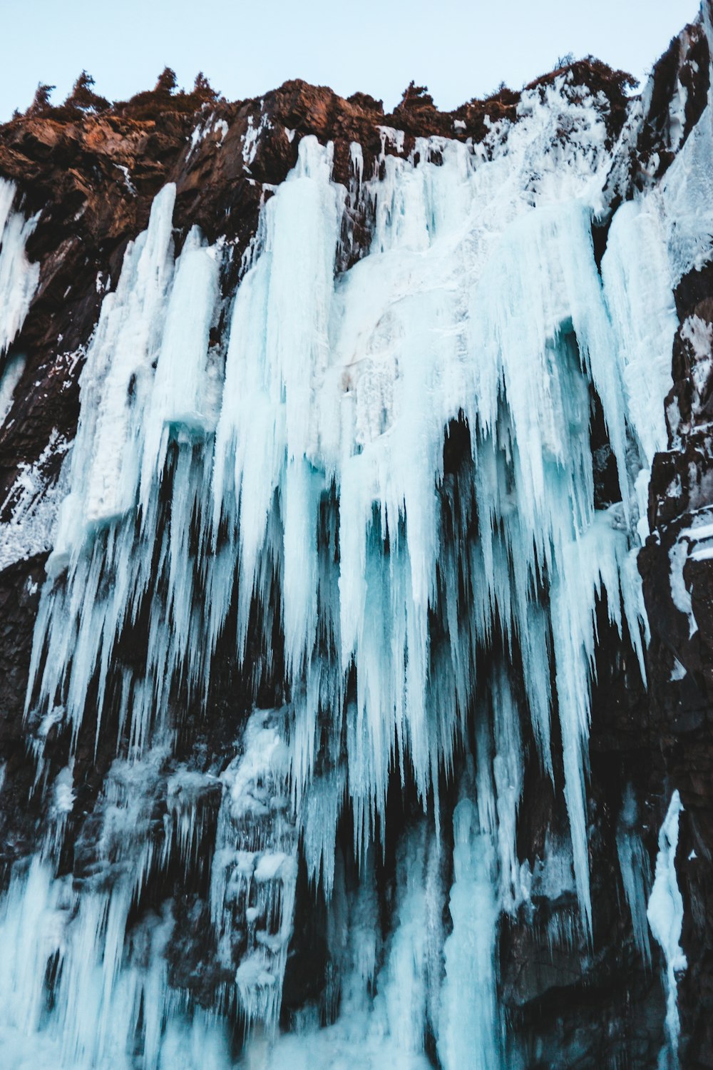 water falls in close up photography