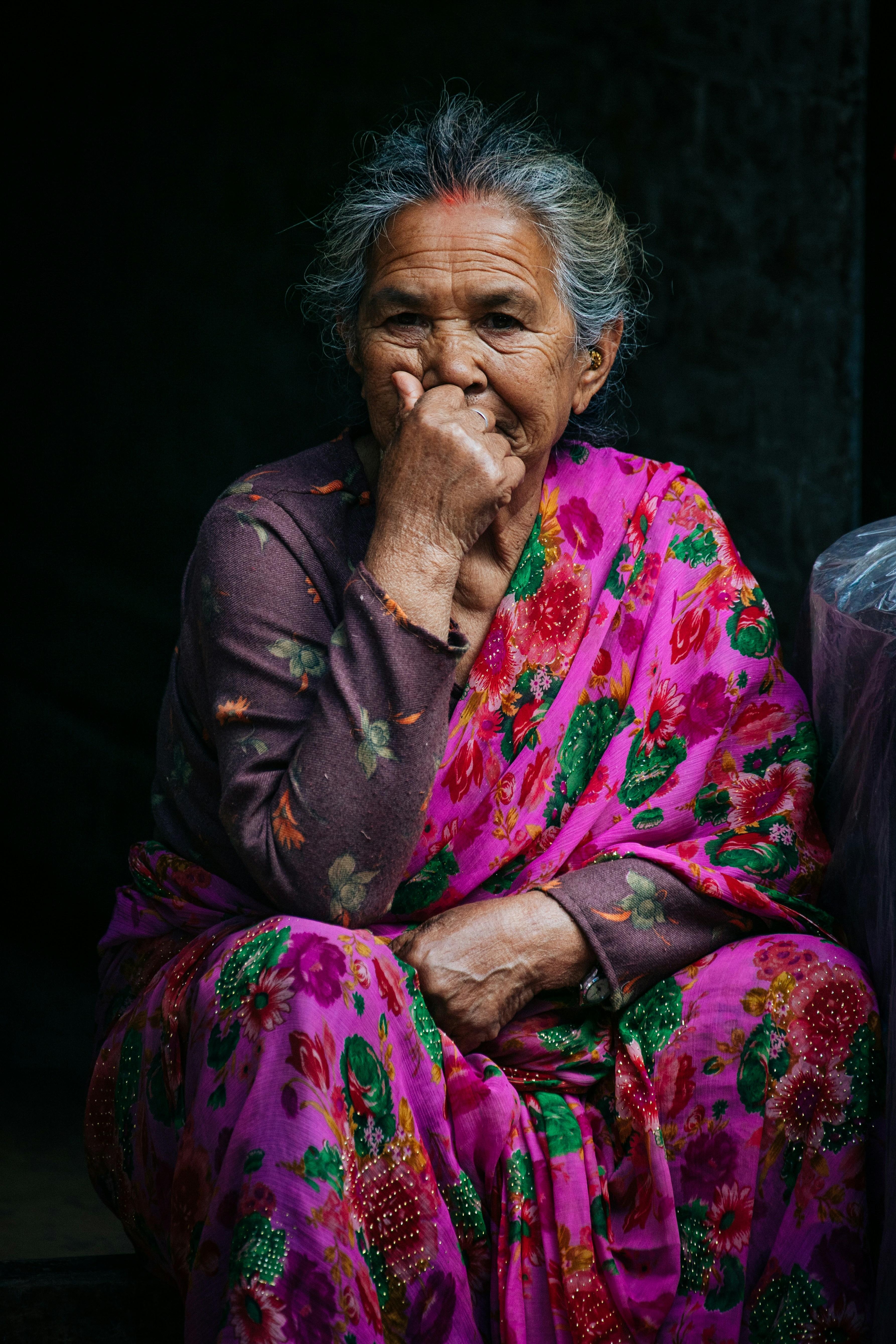 Person looking hopeful towards the future