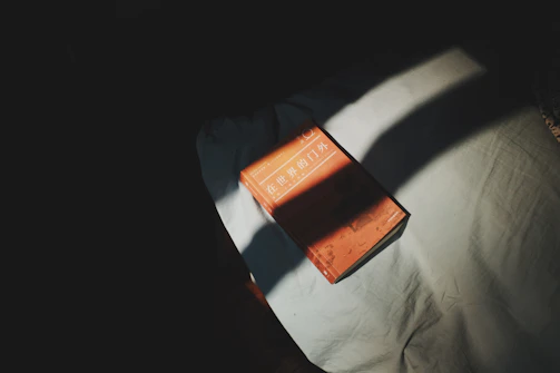 The cover of Mayvel Shua’s latest book resting on a cream linen cloth, bathed in warm natural light.