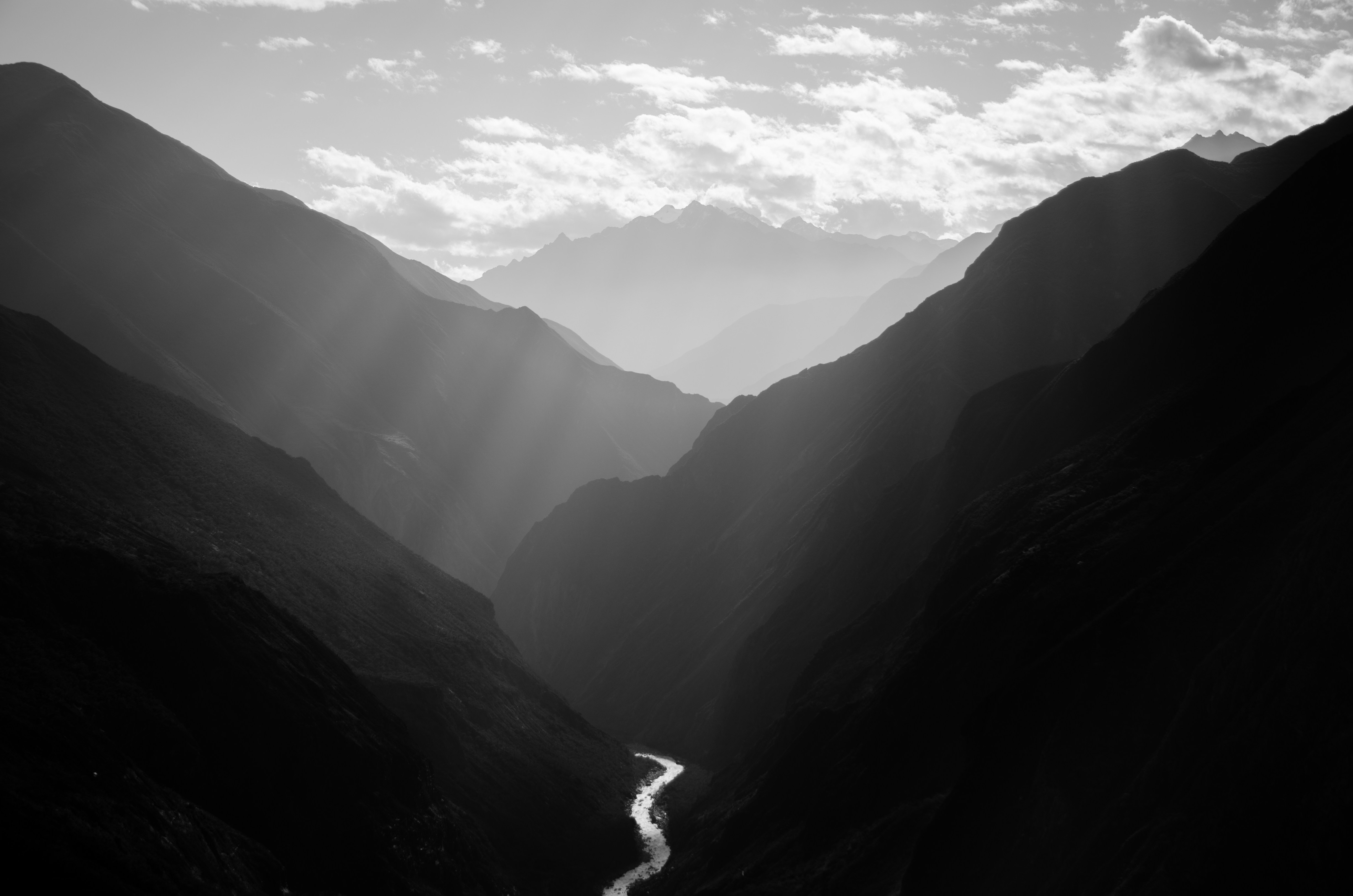 aerial view of mountains during daytime, On the Choquequirao Trek, July 2018, Peru