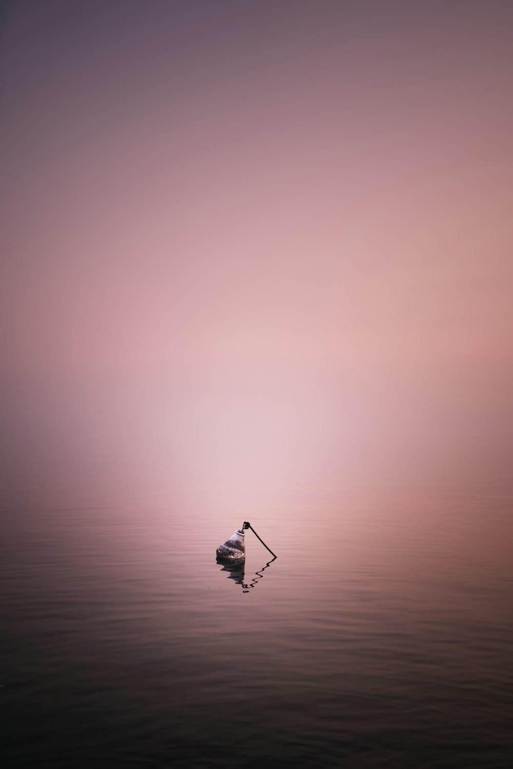 silhouette di una persona su una barca su uno specchio d'acqua