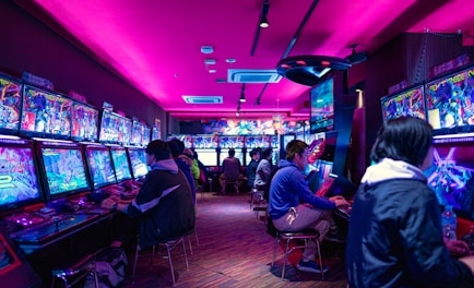 A vibrant gaming scene with players engaged in action.