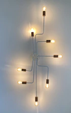 white and black light fixture