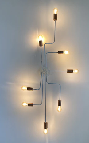 white and black light fixture