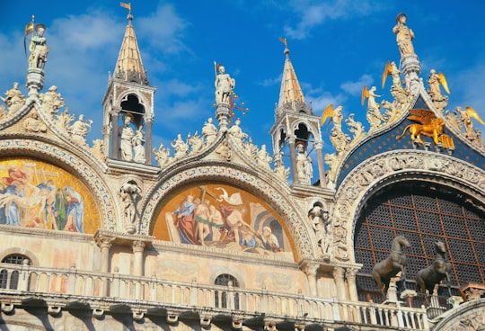 gold and white concrete building in St Mark's Basilica Italy