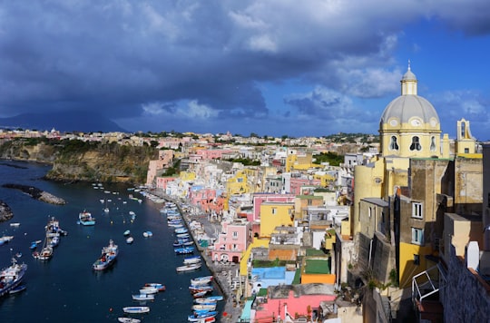 aerial view of city buildings during daytime in Abbazia San Michele Arcangelo Italy