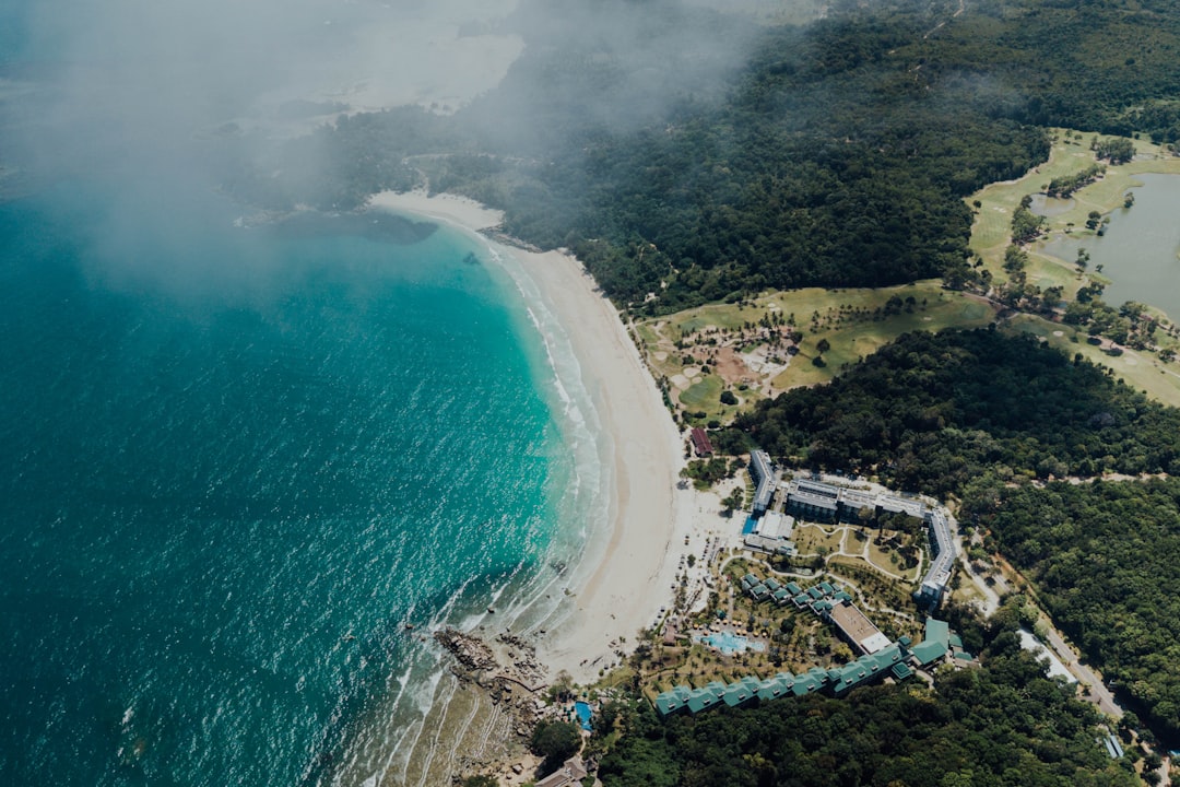 aerial view of city near body of water during daytime