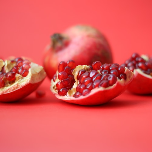 red fruit on red table